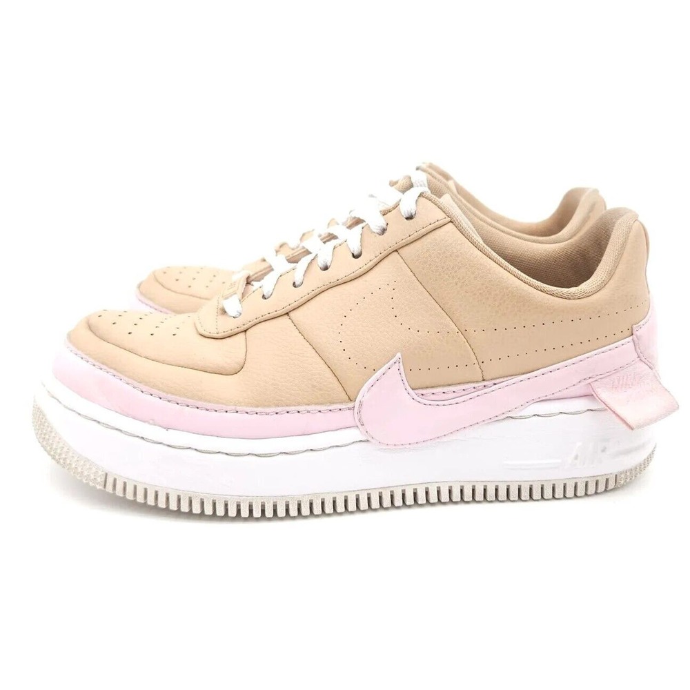 Nike Women's Sneakers in Tan and Pink